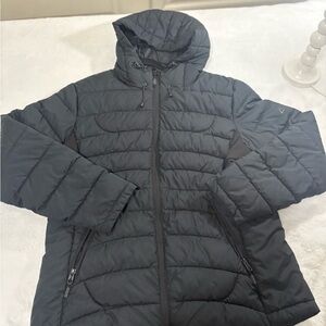 Women's Charcoal Hooded Puffer Jacket